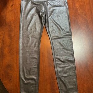 Athleta Metallic Gray Leggings